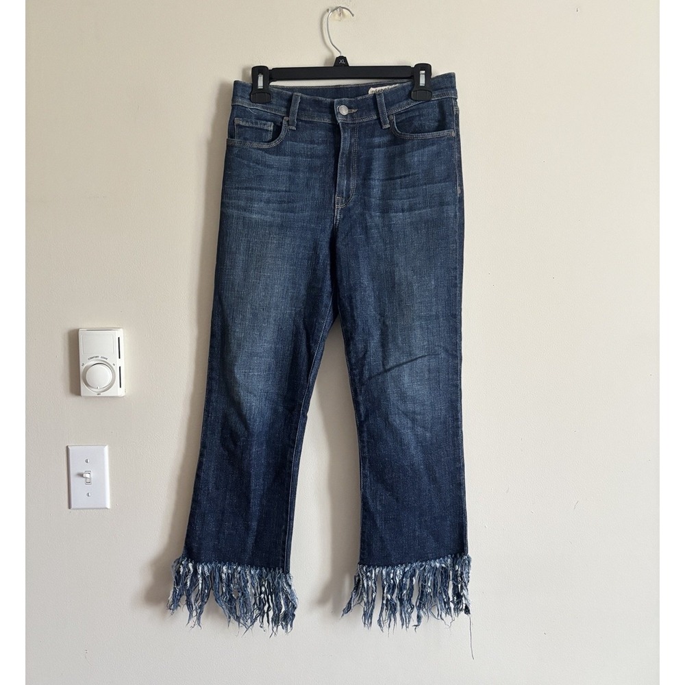 Pistola Boho Hippie Festival Straight Leg Blue Jeans Fringe Size 29 Medium